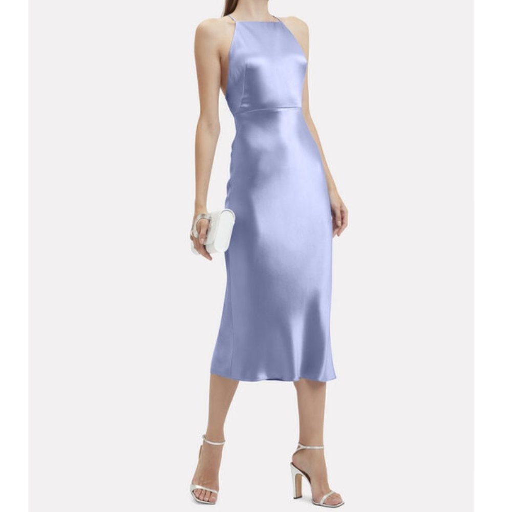 Jason Wu Collection x Intermix Lullaby Blue Satin Apron Dress